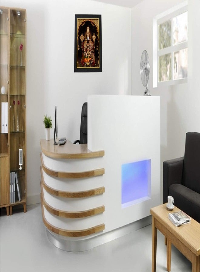 101Temples 101 Temples - Divinity Eternity Spirituality - Venkateswara Swamy|Tirupati Balaji Lakshmi God Wood Rectangular Photo Frame - 13 X 10 Inches, Wall Mount, Multi-Coloured - Image 5